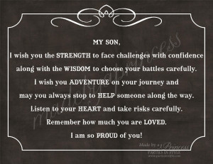 My Son, I Wish You Strength, Wisdom, & Adventure Strong Inspirational ...