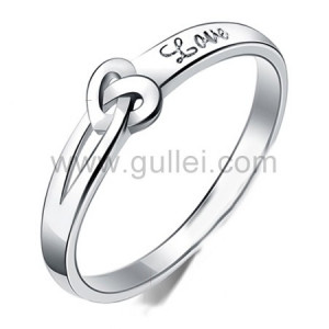 Custom Engraved Promise Ring for Her Sterling Silver