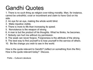 Gandhi Quotes for Gandhi film response by panapan0815