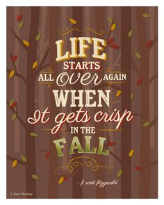 quote from The Great Gatsby by F. Scott Fitzgerald - “Life starts ...