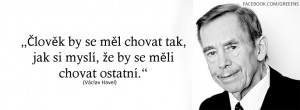 Vaclav Havel QUOTE - FB Cover by allgreenman
