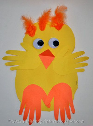 Baby Handprint Chick {Preschool Easter Craft} Thinking of doing the ...