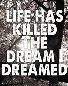Dreamed a Dream~ It had babies. I didn't. Life has killed the dream ...