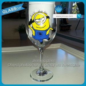Despicable Me 2 minion movie custom hand painted wine glass goblet