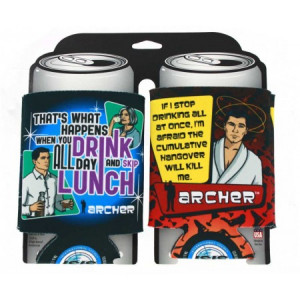 Archer Drinking Can Koozie - Set of 2