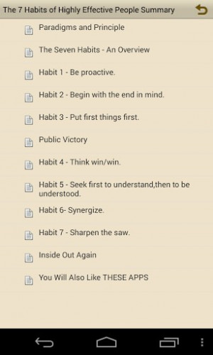 View bigger - 7 habits Summary Stephen Covey for Android screenshot