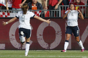 Sydney Leroux (2) says her goal celebration was in response to chants ...