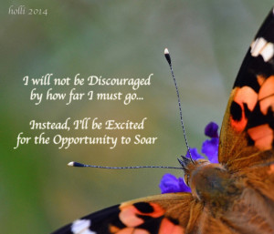 ... of Painted Lady Butterfly with Inspirational Quote about Attitude