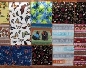 Fabric, Cot ton Quilt Squares,Butterfly Fabric, Chocolate Candy Fabric ...