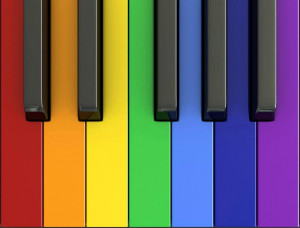 Rainbow Piano Keys