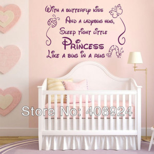 Wholesale Princess Wall Quote Decals Stickers Decor Living Room Vinyl ...
