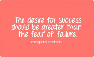 ... the fear of failure. #cheerquotes #cheerleading #cheer #cheerleader
