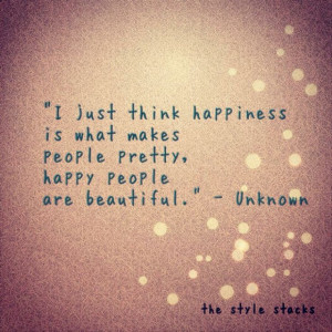 Join the pretty people, happy is beautiful and attractive !