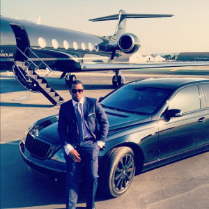 Diddy Means Business In His Blacked-Out Maybach