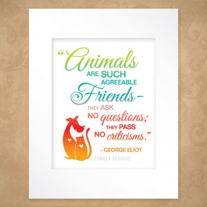 Pet Quote Art Print, Animal Lover Inspirational Art Print 8x10, Matted ...