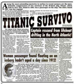 Two victims of the Titanic found alive because time Hallways ...