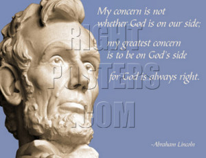 Abraham Lincoln God Quote Poster