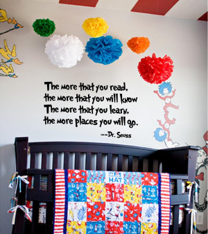 Dr. Seuss Today you are you wall art vinyl decals is $2.50 Shipped