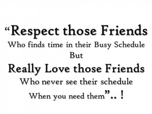 Respect the friends