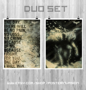 DUO POSTER - Batman poster - Quote poster - Movie poster - Batman ...