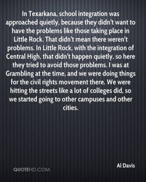 Al Davis - In Texarkana, school integration was approached quietly ...