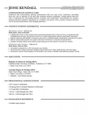 nursing resume cover letter examples