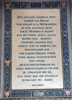 LORDS Prayer in Lakota Sioux Image