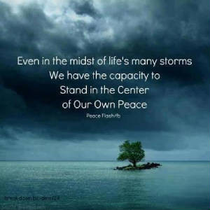 ... . We Have The Capacity To Stand In The Center Of Our Own Peace