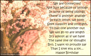 Bestest birthday card poem to a brother from a sister