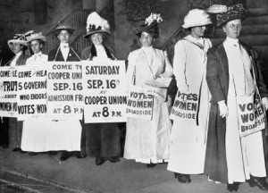 In 1920, the 19th Amendment let women vote.