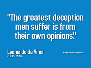 Leonardo da Vinci – Opinion Quotes