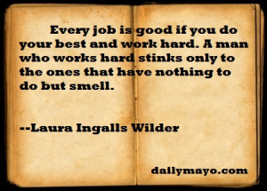 Quote: Laura Ingalls Wilder on Work