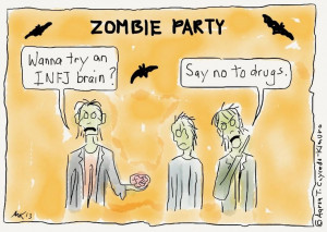 Late Halloween Cartoon. INFJ Cartoon from http://infjoe.wordpress.com.