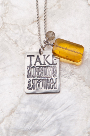 Take Nothing for Granted Necklace, Handstamped Sterling Silver Jewelry ...