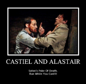 Funny Castiel and Sam by ~thraxey on deviantART | We Heart It