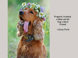 Properly Trained A Man Can Be Dogs Best Friend - Pets Quote