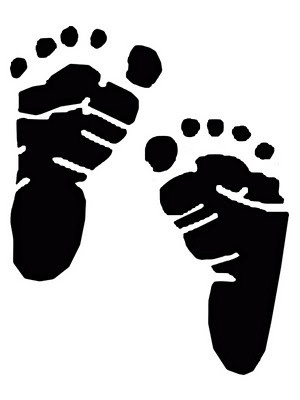 Vinyl Footprints Baby Feet...