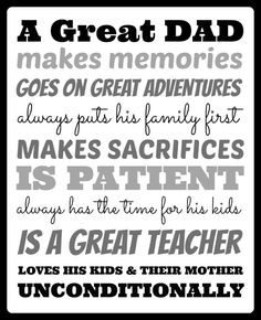 Happy Father's Day (with a free printable for Dad) from B-InspiredMama ...
