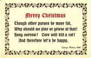 Details about Vintage Postcard Christmas George Wither Quote