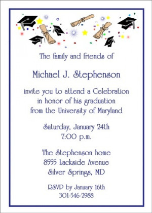 Simple Example To Help You With Graduation Announcement Wording