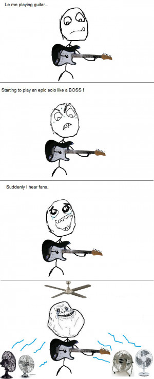 Playing Guitar Solo - Suddenly I Hear Fans - Forever Alone