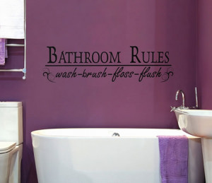 Creative and Fun Bathroom quote wall stickers