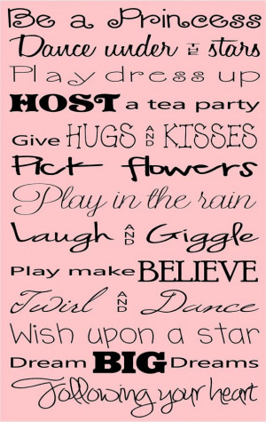 Be a princess Quote Vinyl Wall Decal by uniquevinyldesigns4u