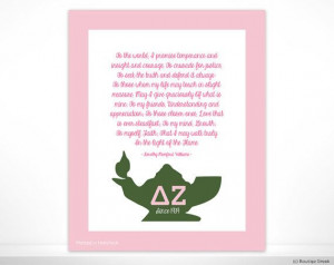 DZ Delta Zeta Creed Lamp Creed Sorority Poster Wall Print Dorm on Etsy ...