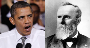 Obama knocks Rutherford B. Hayes