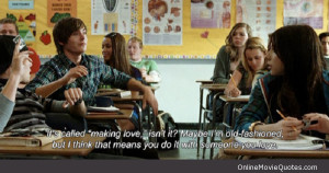 Quote about making love from the 2009 romantic comedy movie 17 Again ...