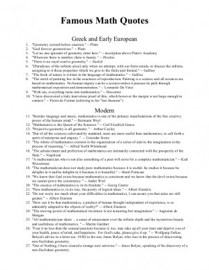 Famous Math QuotesGreek and Early European1.2.3.4.5.6.7.8.9.10 ...