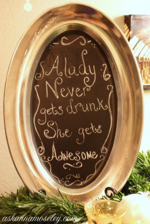 Wine party quote... Chalkboard Platter