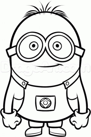 how to draw a minion from despicable me, grus minions step 8