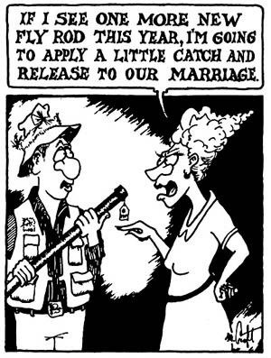 Funny fishing cartoon.